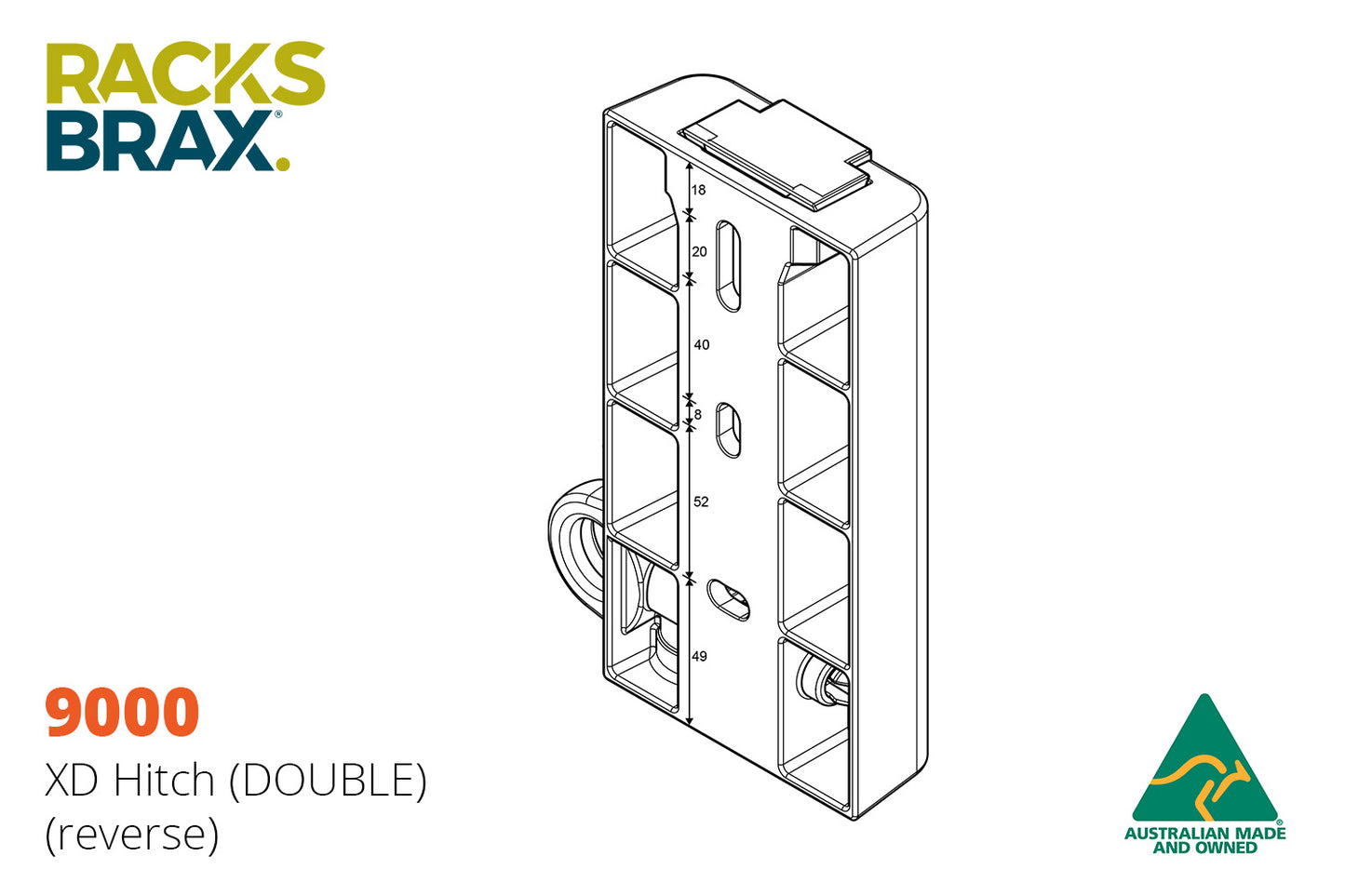 RACKSBRAX XD Hitch (double) 9000